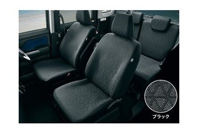 スバル ジャスティ【M900F M910F】　シートカバー(フロントセンターアームレスト(運転席)装着車用)【ブラック】の通販は