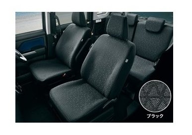 スバル ジャスティ【M900F M910F】　シートカバー(フロントセンターアームレスト(運転席)非装着車用)【ブラック】