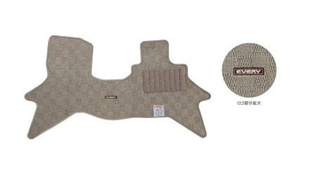 スズキ エブリィ【DA17V DA17W】　フロアマット(ジュータン)(ノーブル)(ＡＴ/ＡＧＳ車用／一体式リヤシート用)の通販は