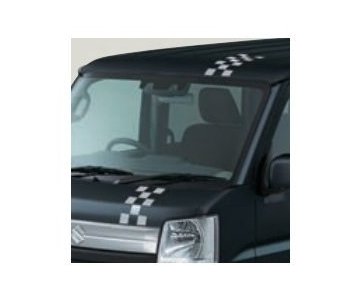 スズキ エブリィワゴン【DA17V DA17W】　フード＆ルーフデカール【チェッカー／ホワイト】[99000-99035-E02]