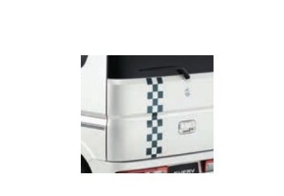 スズキ エブリィワゴン【DA17V DA17W】　バックドアデカール【チェッカー／ブラック】[99000-99035-E06]