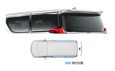 【純正】TOYOTA　ALPHARD　トヨタ　アルファード【GGH30W　GGH35W　AGH30W　AGH35W　AYH30W】　　ＩＲ（赤外線）カットフィルム【仕様は下記参照】【スモーク】[08230-58090]