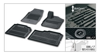 【純正】TOYOTA　ALPHARD　トヨタ　アルファード【GGH30W　GGH35W　AGH30W　AGH35W　AYH30W】　　スノー・レジャー用フロアマット（フロント・リヤ２列目のみ）【仕様は下記参照】[08210-58D00-C0/08213-58D00-C0]の通販は