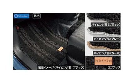 トヨタ シエンタ【MXPL10G MXPL15G MXPL12G MXPC10G MXPC12G】　フロアマット(デラックス・３列)【要仕様確認】【ブラック】