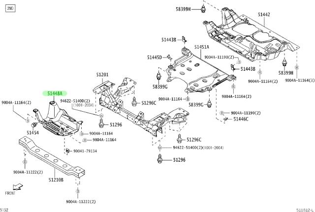 TOYOTA (トヨタ) 純正部品 COVER ENGINE SIDE UNDER RHオイルパン