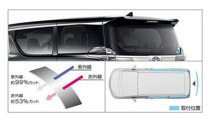 トヨタ ヴェルファイア【GGH30W GGH35W AGH30W AGH35W AYH30W】　ＩＲ(赤外線)カットフィルム【下記参照】【スモーク】