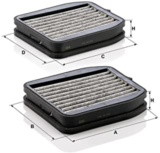 MANN　エアコンフィルター　（メルセデスベンツ／Ｅ　クラス）　活性炭入り　CUK　18000-2　2個セット　(エアコンメーカーがTHERMOTRONIC)