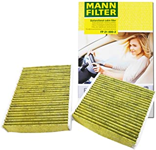 MANN　エアコンフィルター　シトロエン　プジョー　C3　C4　カクタス　DS3　207　207CC　207SW　208　FP21000　2個入　脱臭活性炭ポリフェノール配合(三層構造)の通販は