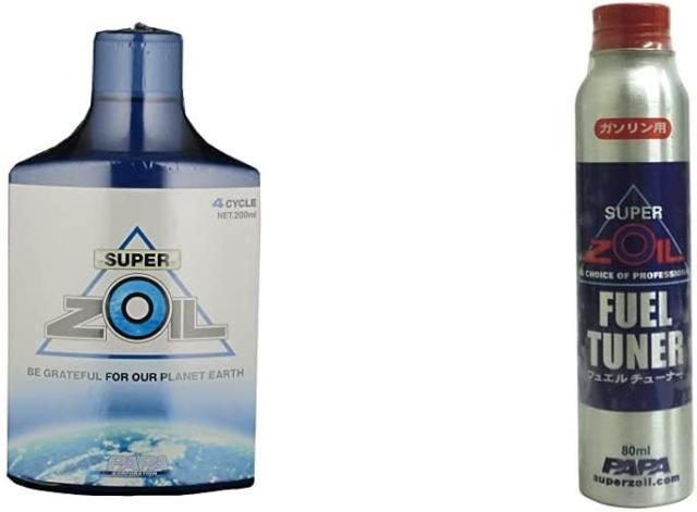スーパーゾイル エンジンオイル添加剤 eco for 4cycle 4サイクル用 200ml NZ04200&amp; ガソリン添加剤 ZFG80 FUEL TUNER 80ml【セット買い】