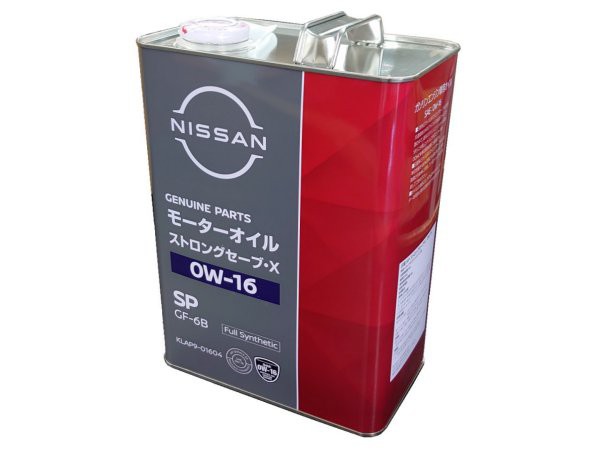 エンジンオイル　日産　ストロングセーブX　0W-16　SP　GF-6B　ガソリン車専用　4L　KLAP9-01604｜au PAY マーケット