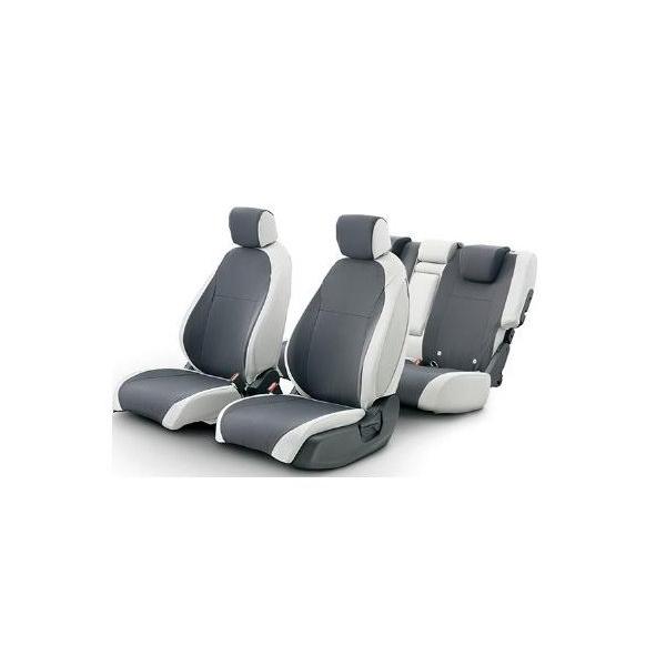 ホンダ フィット　2022.10〜　型式確認　シートカバー(リアアームレスト装備車用)【ナチュラルダークグレー×ソフトグレー】[08P32-TZA-000H]
