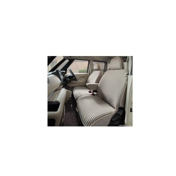 ニッサン ルークス【B44A B47A B48A】　シート全カバー(チェック)【要商品仕様確認】【ベージュ】[H7900-7NA2A]