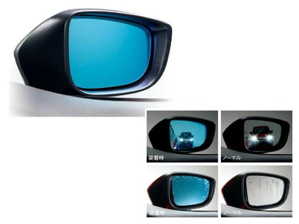 純正アクセサリー　マツダ　デミオ　DJ　H26.06〜　ブルーワイドミラー　親水　BSM無車／ヒーテッドドアミラー付車用　B62SV3660の通販は 16,039円