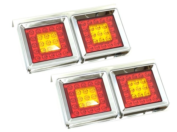 JETイノウエ　LEDテールランプ　DC24V専用　SD-2006　角型2連　525741　*トラック用品*の通販は