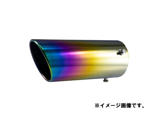 JETイノウエ　ステンレスマフラーカッター　チタン調　114x280　リング付　ハスギリタイプ　504120