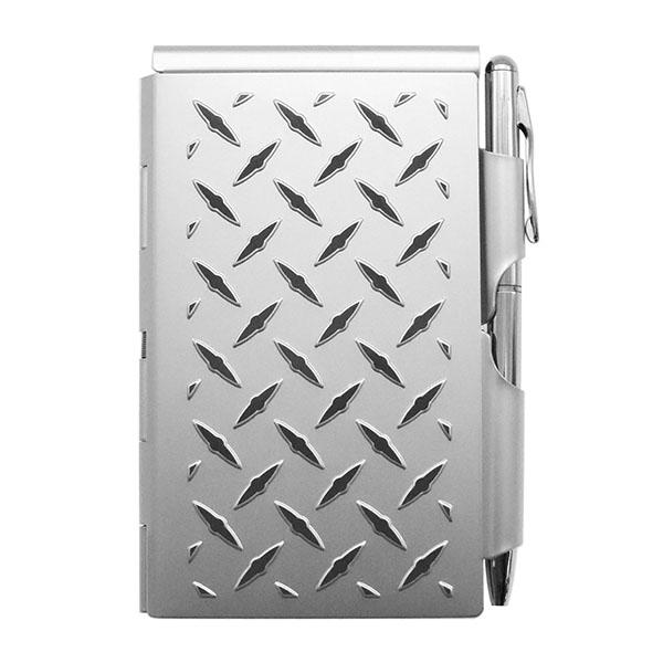 Flip Memo フリップメモ シングル ダイヤモンドプレート シルバー Fm 1007 ペン付きメモ帳 ペン付きメモ ペン付きメモノート メモの通販はau Pay マーケット Troika Design Store