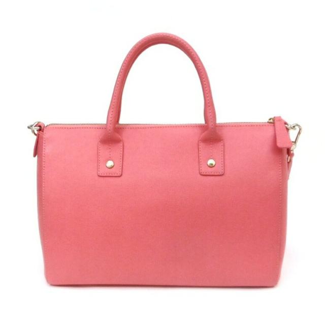 フルラ FURLA ハンドバッグ 2WAY ロゴチャーム付き ピンク 【中古
