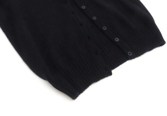 Dolce&Gabbana ﾋﾞｼﾞｭｰ付きﾆｯﾄｶｰﾃﾞｨｶﾞﾝ 黒【中古】(57232) Cashmere and