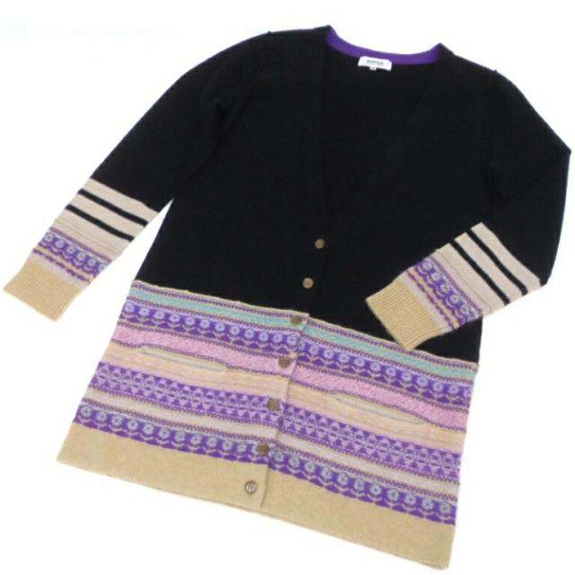 ｿﾆｱﾘｷｴﾙ ﾆｯﾄﾛﾝｸﾞｶｰﾃﾞｨｶﾞﾝ 黒ﾏﾙﾁ 【中古】(57990)の通販は