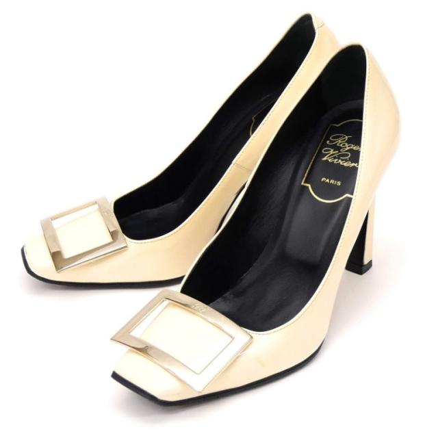 美品 Roger Vivier エナメル バックル パテント パンプス36 美品 Roger Vivier エナメル バックル パテント パンプス36