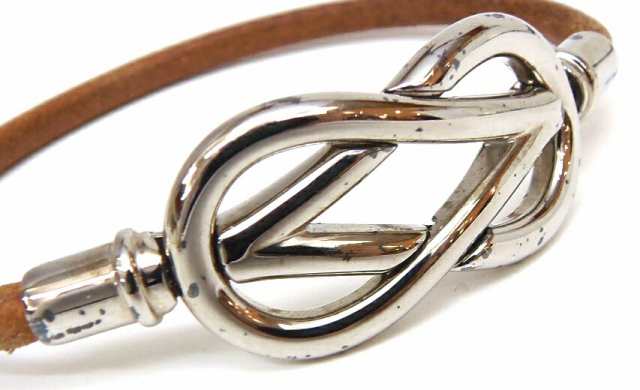 ｴﾙﾒｽ HERMES ﾌﾞﾚｽﾚｯﾄ ｱﾀﾒ SV金具 茶【中古】(58971)の通販はau