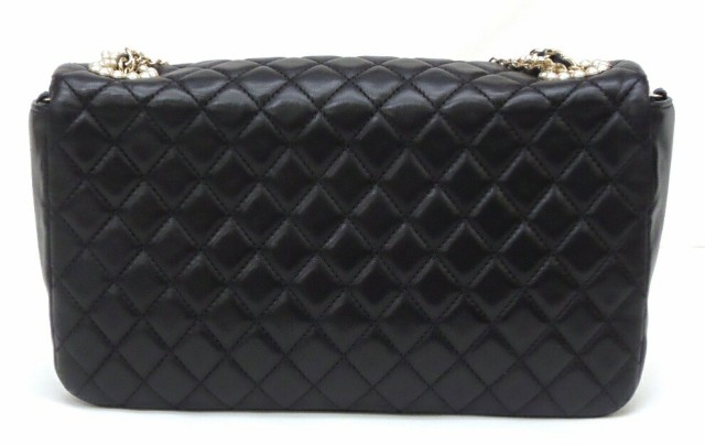 シャネル CHANEL ショルダーバッグ ウエストミンスター マトラッセ フェイクパールチェーン 黒 【中古】(61067)の通販は