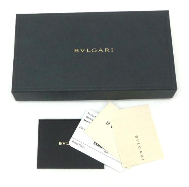 ﾌﾞﾙｶﾞﾘ BVLGARI 長財布 ﾛｺﾞｸﾘｯﾌﾟ ﾍﾞｰｼﾞｭ ﾚｻﾞｰ 【中古】(61409)