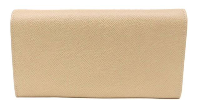 未使用✨　BVLGARI  長財布　ベージュ　サークルロゴ ﾌﾞﾙｶﾞﾘ BVLGARI 長財布 ﾛｺﾞｸﾘｯﾌﾟ ﾍﾞｰｼﾞｭ ﾚｻﾞｰ 【中古】(61409)