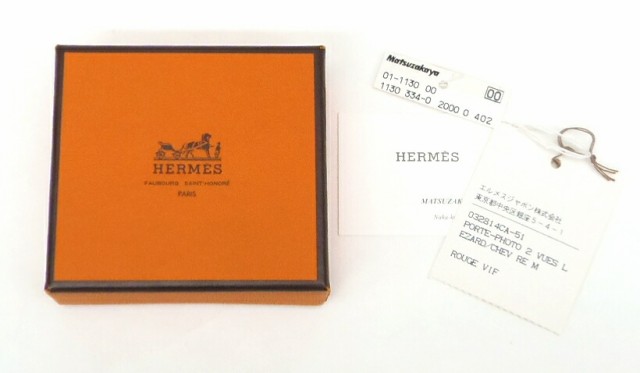 ｴﾙﾒｽ HERMES ﾌｫﾄｹｰｽﾐﾆ ﾌｫﾄﾌﾚｰﾑ 写真立て ﾙｰｼﾞｭｳﾞｨﾌ ﾘｻﾞｰﾄﾞ(61781)の