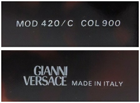 ジャンニヴェルサーチ GIANNI VERSACE 黒眼鏡 べっ甲柄 メデューサ 赤銅色 【中古】(61904)