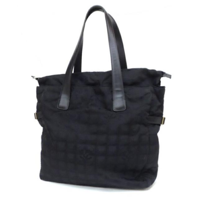 CHANEL トートバッグ 黒 ナイロン/レザー