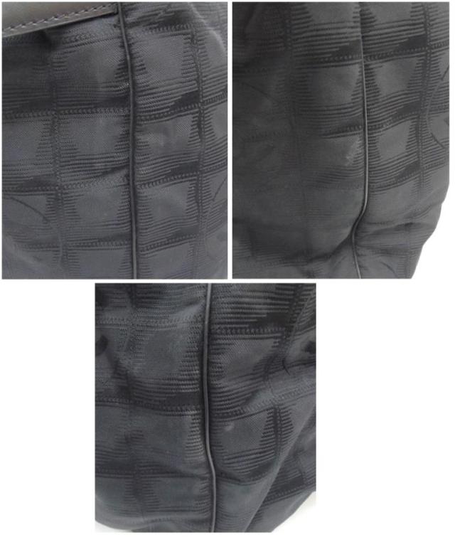 CHANEL ﾄｰﾄﾊﾞｯｸﾞ ﾆｭｰﾄﾗﾍﾞﾙﾗｲﾝ A15825 黒 ﾅｲﾛﾝ×ﾚｻﾞｰ 【中古】(62069)_5