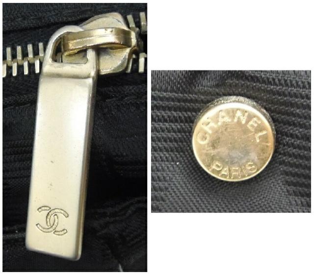 CHANEL ﾄｰﾄﾊﾞｯｸﾞ ﾆｭｰﾄﾗﾍﾞﾙﾗｲﾝ A15825 黒 ﾅｲﾛﾝ×ﾚｻﾞｰ 【中古】(62069)_8