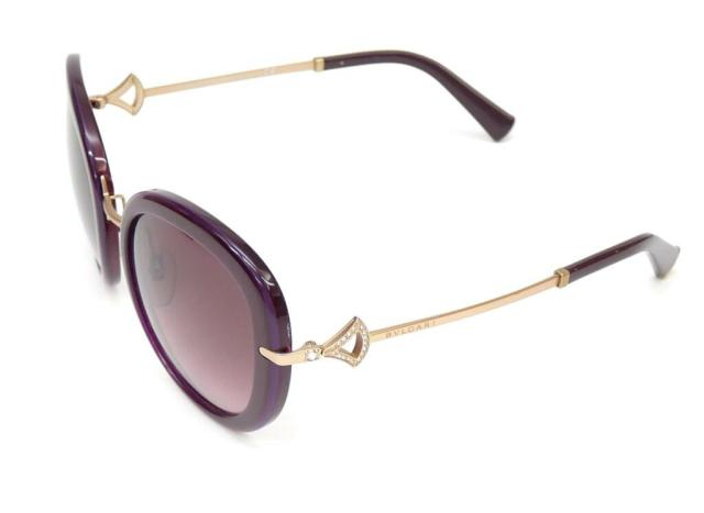 BVLGARI サングラス 53□22-140 ラインストーン 8196B パープル 【中古】(62873)_2
