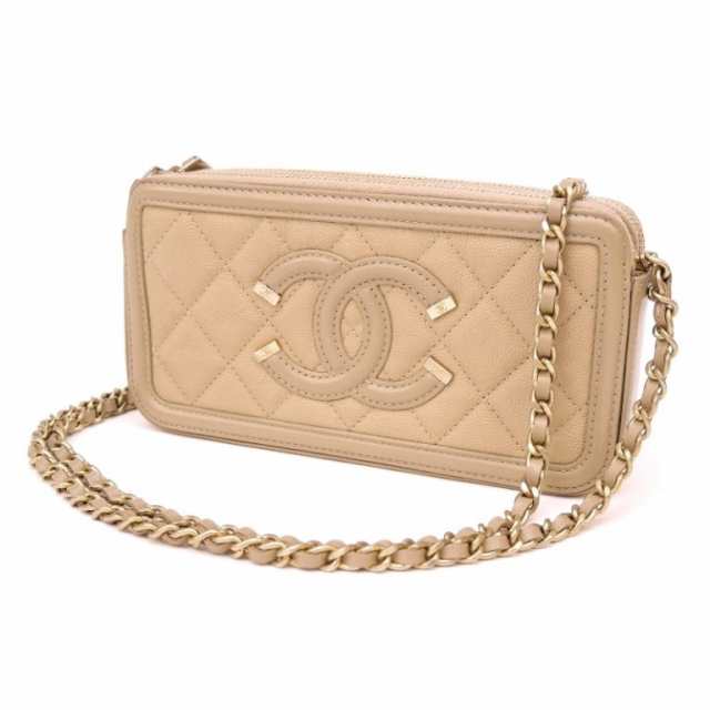 CHANEL ｼｮﾙﾀﾞｰﾊﾞｯｸﾞ ﾁｪｰﾝｳｫﾚｯﾄ CCﾌｨﾘｸﾞﾘｰ ﾍﾞｰｼﾞｭ ｷｬﾋﾞｱｽｷﾝ 【中古】(62962)の通販はau  PAY マーケット - 堀田商事質店 au PAY マーケット店 | au PAY マーケット－通販サイト