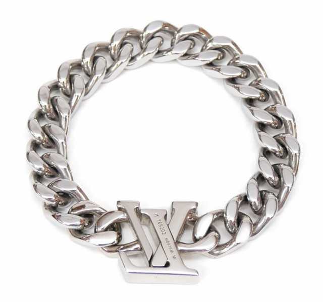 Louis Vuitton M0919M LV Chain Bracelet, Silver, M