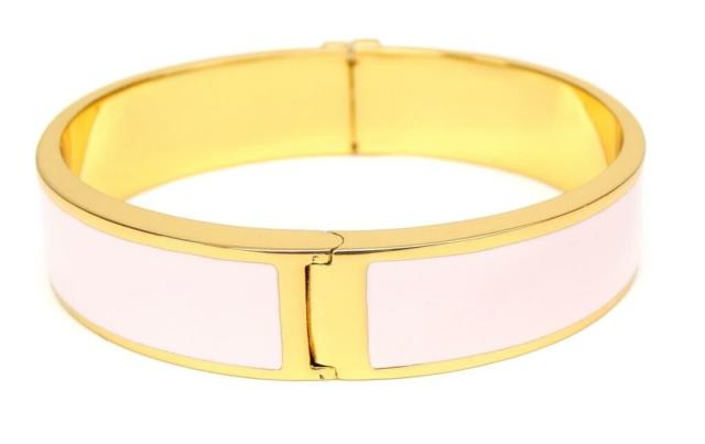 TORY BURCH バングル キラ エナメル 14MM ブレスレット ピンク【中古】(63773)_1