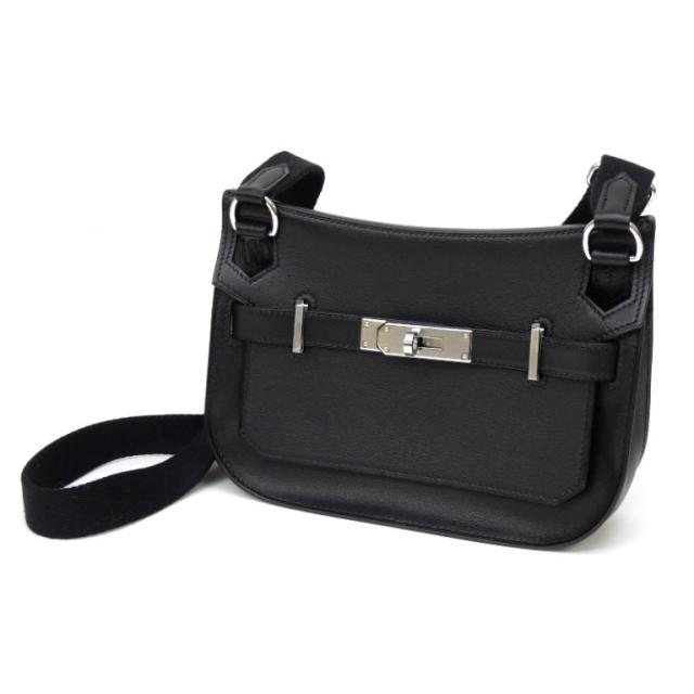 エルメス HERMES ショルダーバッグ ジプシエール ミニ SV金具 W刻印 黒 ヴォーエバーカラー(65231)