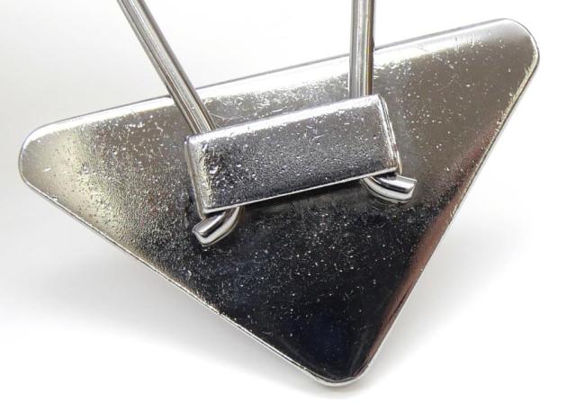プラダ PRADA キーホルダー トライアングル キーリング チャーム パープル サフィアーノ/メタル 【中古】(65507)_11