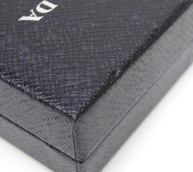 プラダ PRADA キーホルダー トライアングル キーリング チャーム パープル サフィアーノ/メタル 【中古】(65507)_12