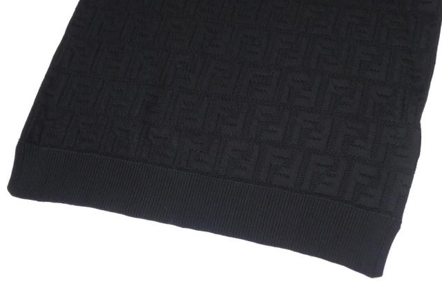 フェンディ FENDI 半袖クルーネックセーター ニット ズッカ FZY934ABWQ 黒 【中古】(65578) フェンディ FENDI 半袖クルーネックセーター ニット ズッカ