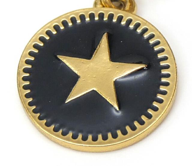 シャネル CHANEL ピアス ココマーク スターモチーフ 星 01P 黒 【中古