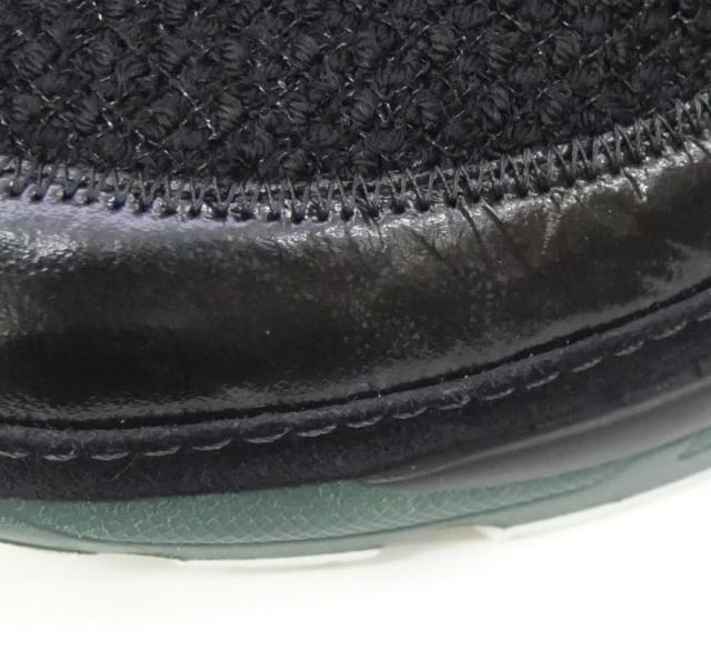 シャネル CHANEL ロング スニーカーブーツ 編み上げ 黒 36 【中古】(66386)_9