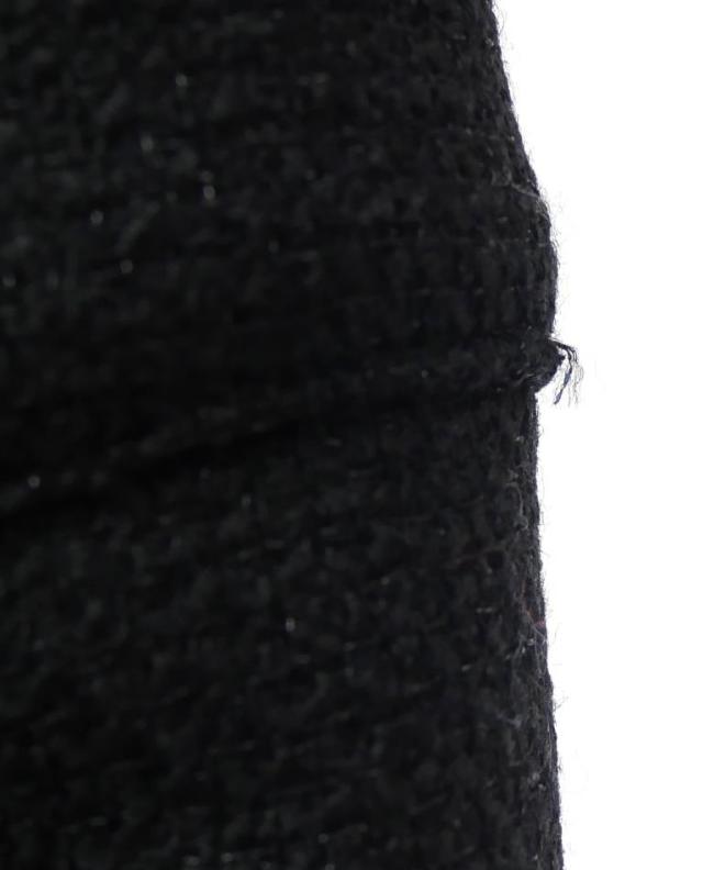 シャネル CHANEL ロング スニーカーブーツ 編み上げ 黒 36 【中古】(66386)_11
