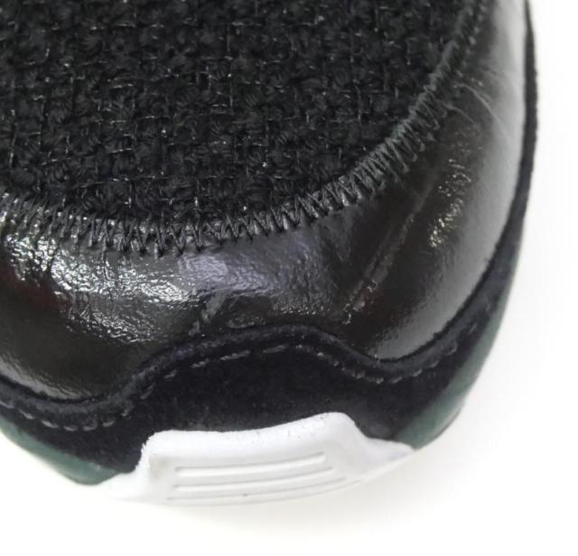 シャネル CHANEL ロング スニーカーブーツ 編み上げ 黒 36 【中古】(66386)_13