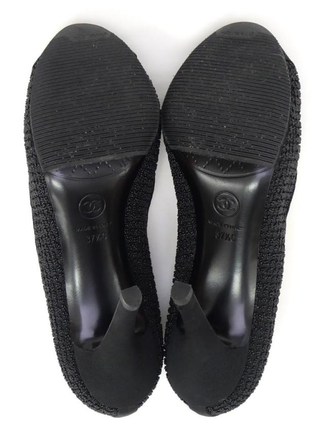 シャネル CHANEL ハイヒールパンプス ココマーク ピンヒール 黒 37.5 【中古】(66402)_2