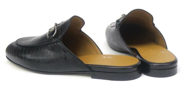 グッチ GUCCI ホースビット レザー スリッパ イニシャル入り リザード