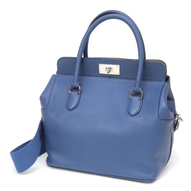 エルメス HERMES ツールボックス26 A刻印 SV金具 2WAY ブルーアガット エバーカラー 【中古】(66605)