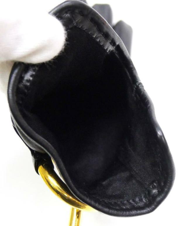 エルメス HERMES レザーグローブ G金具 黒 ラムレザー 【中古】(66998)_3