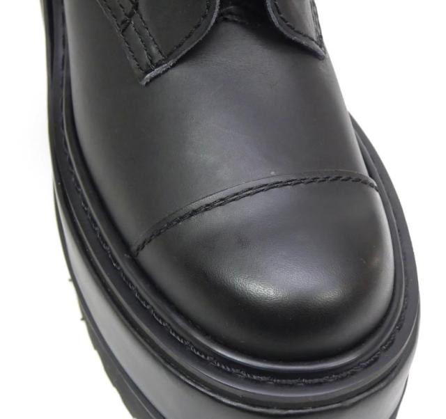ジュンヤワタナベ コムデギャルソン JUNYA WATANABE COMME des GARCONS 厚底 レースアップ ブーツ 黒 レザー 4 【中古】(67204)_11